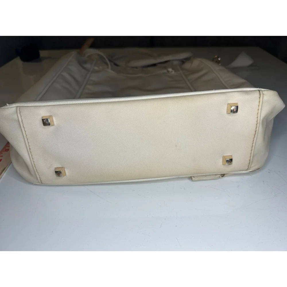 Beis north to south tote beige 15 x 13 stained read description‎